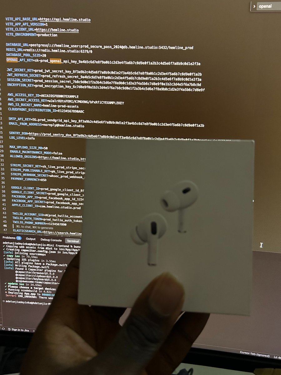 itzadetunji1's tweet image. First time I got AirPods in my life 🥹

Meet my new AirPods Pro

Thank you Javascript