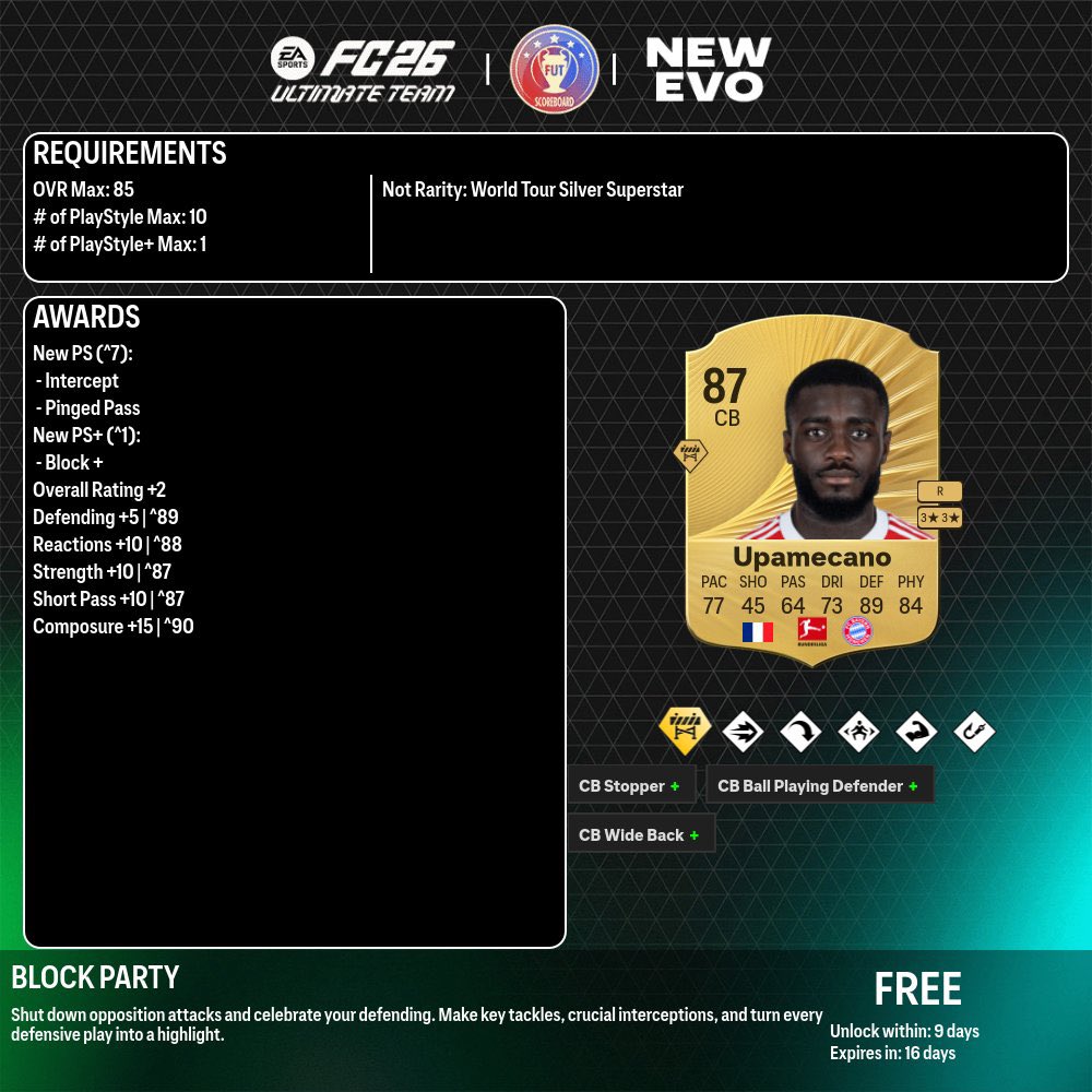 FifaUtPosting's tweet image. Lo nuevo de hoy!
- totw 19
- gabriel sbc
- 3x85 de defensas 
- nueva evo
#EAFC26 #FC26