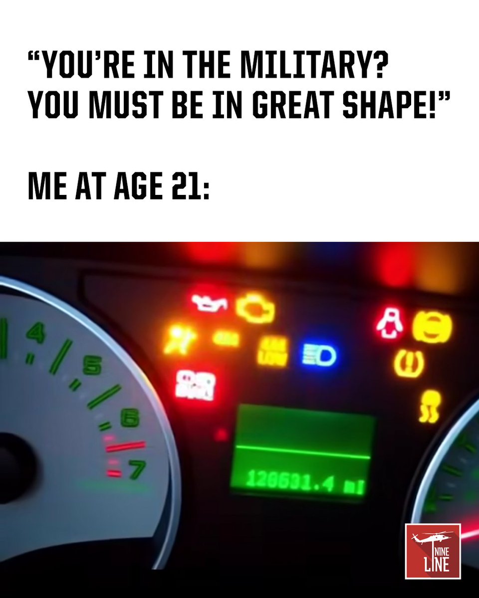 NineLineApparel's tweet photo. Operational, not optimal.
#MilitaryHumor #MilitaryLife #PassedInspection #GreatShape #NineLineHumor https://t.co/Q9uB4YZgIz