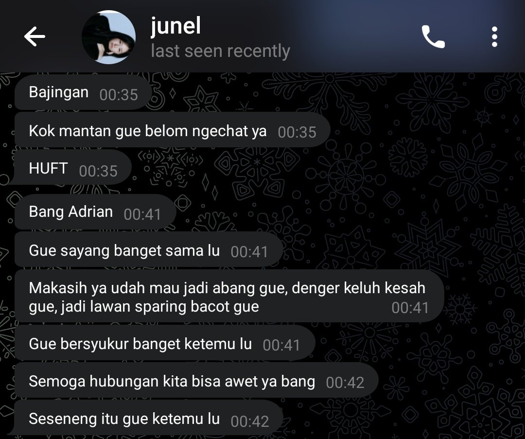 Junel di jam-jam rawan omongannya emang manis.