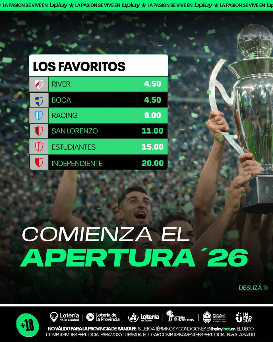 bplay_ar's tweet image. ¿Están listos para el inicio del torneo? 👀⚽️

Entrá al link 👉 bplay.bet.ar y hacé tu jugada.