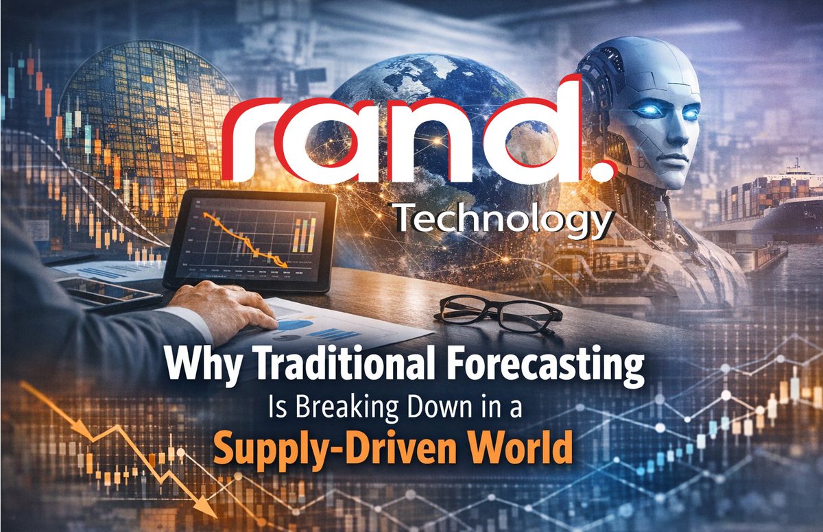 Traditional forecasting assumes supply will follow demand.

In the AI era, that assumption is failing.

Here’s why supply-driven markets are rewriting planning, S&amp;OP, and risk:

randtech.com/forecasting-su…
#AI #SupplyChain #Semiconductors