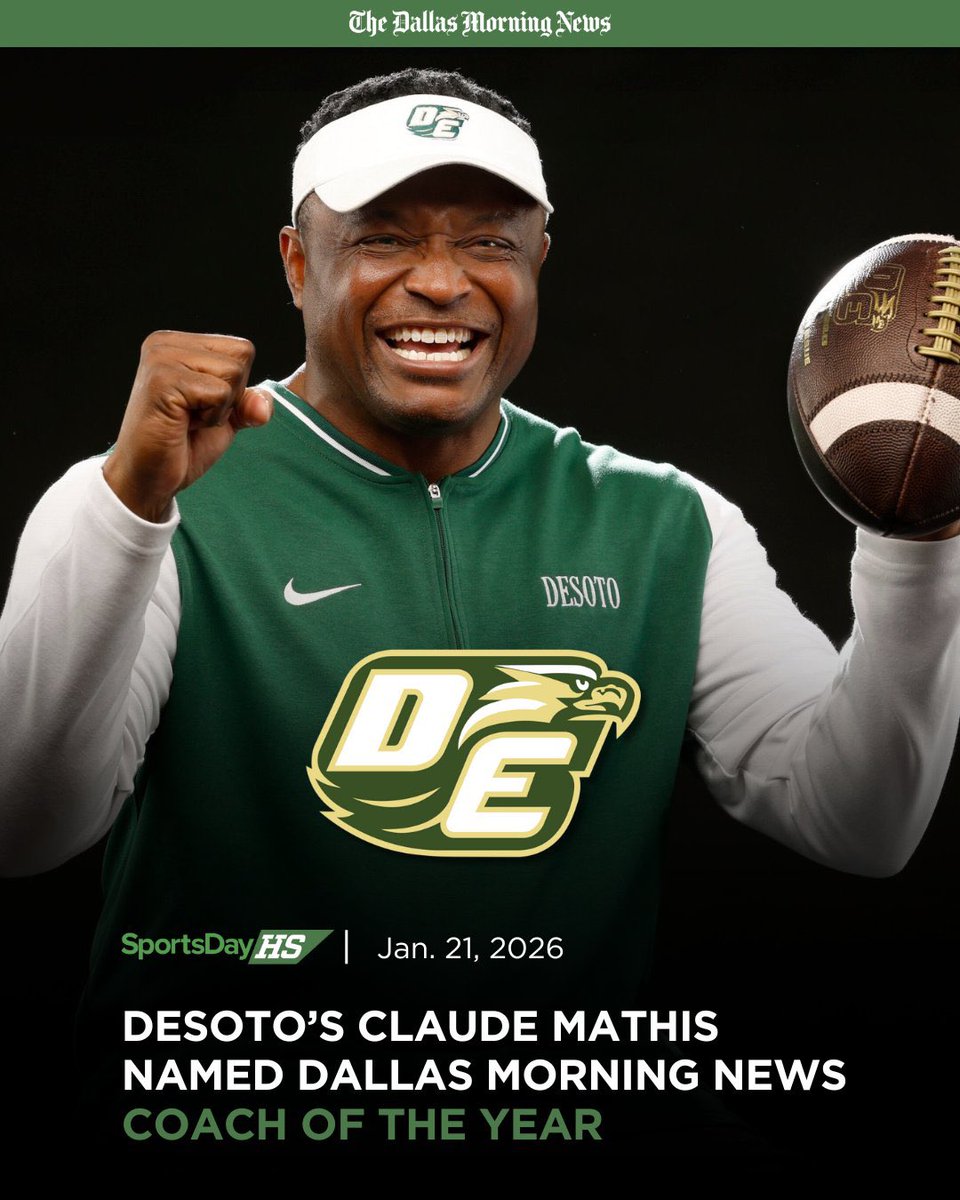 FootballDesoto's tweet image. Congratulations to Coach Mathis! #DeSotoU
