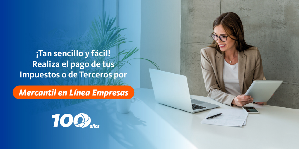 MercantilBanco's tweet photo. Con 💻 Mercantil en Línea Empresas pagar tus impuestos es más sencillo de lo que piensas.
Lo haces en pocos pasos, de forma segura y sin tener que movilizarte.
Recuerda cumplir con tus obligaciones a tiempo.
#Mercantilbanco #Pagodeimpuestos #Empresas #SENIAT #pagosenlinea #Mercantilenlinea