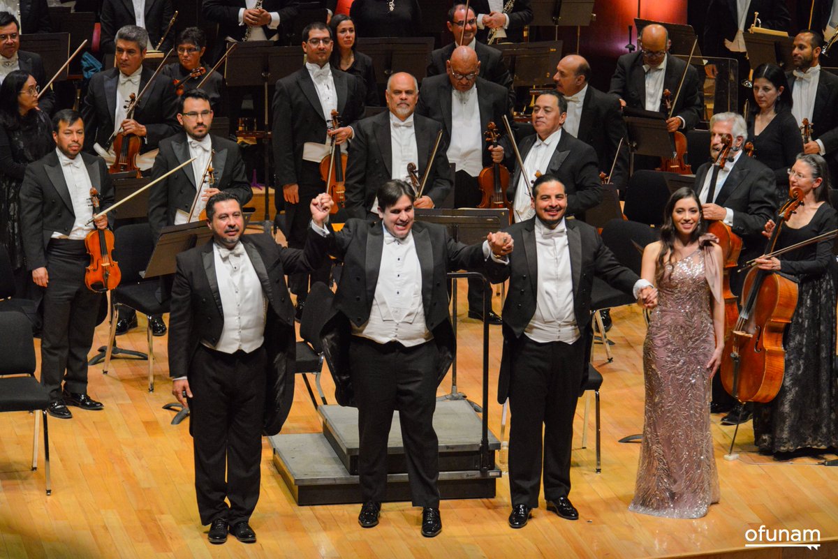 OFUNAM's tweet photo. ¡Ya comenzó la celebración por los 90 años de la OFUNAM!  ¡Te esperamos durante la temporada!

Participaron: Luis Manuel Sánchez, director huésped / Arisbé de la Barrera, soprano / Carlos Velázquez, tenor / Amed Liévanos, barítono / Coro Filarmónico Universitario; José Luis Sosa, director coral / Coro de Niños y Jóvenes Cantores de la Facultad de Música de la UNAM; Patricia Morales, directora coral

#MúsicaUNAM #CulturaUNAM