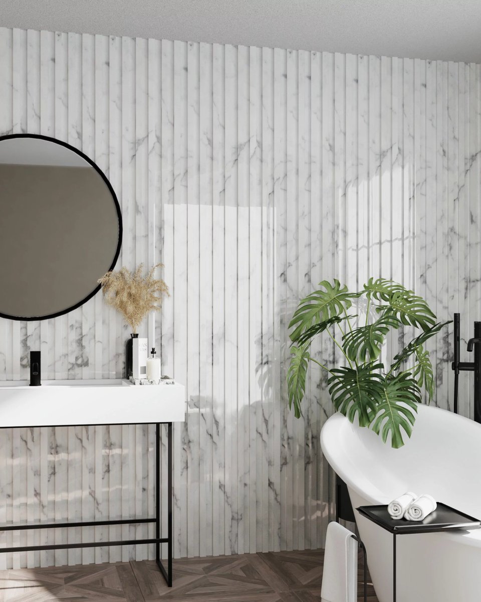 wallsandfloors's tweet photo. Marble meets modern texture 🤍

Our Trepanel 3D Waterproof Marble Effect Slats bring sculptural detail and timeless elegance to your walls. 

Shop here: https://t.co/LmEfe6kisB

#Marble #BathroomInspo https://t.co/v8tZvHUDCI