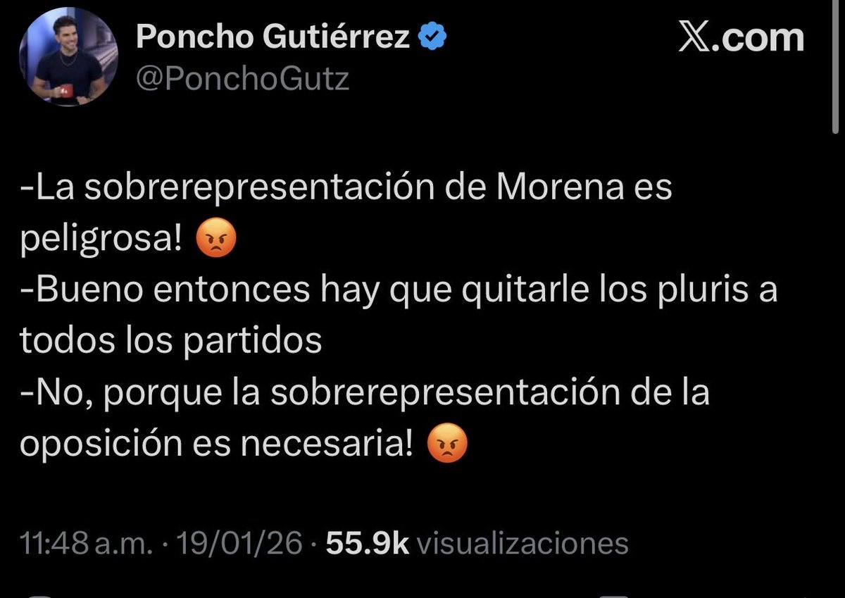 luis_gj's tweet image. Me parece francamente impresionante que en pleno 2026, siga habiendo gente así de pendeja que no entiende la importancia de la representación por plurinominales.