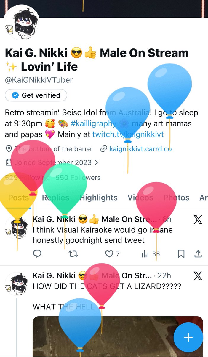 Kai G. Nikki 😎👍 Male On Stream ✨ Lovin’ Life tweet media