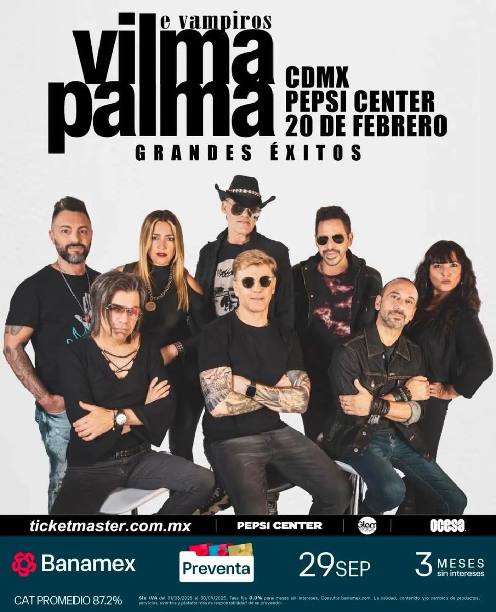RitmoInolvi's tweet image. Después de una increíble presentación en el Vive Latino 2025 @VilmaPalma vuelve a la CDMX para presentarse en el Pepsi Center el próximo 20 de febrero ❤️‍🔥

👉🏻Acá te dejamos el setlist del VL25
🎫Boletos en Ticketmaster 

#vilmapalma #conciertos