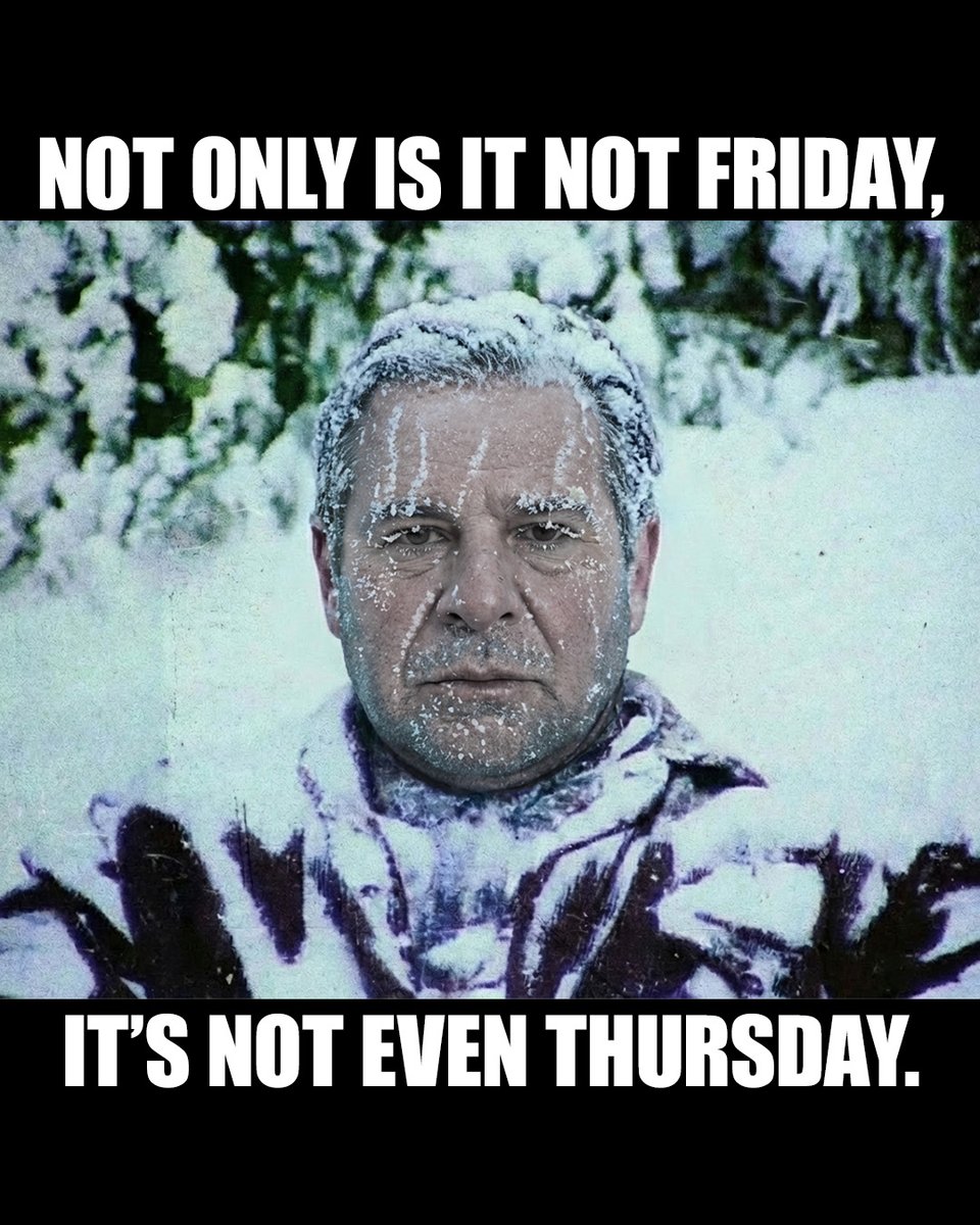 GetFlexSeal's tweet image. This week. Literally, frozen to a halt. #ALMOSTFRIDAY