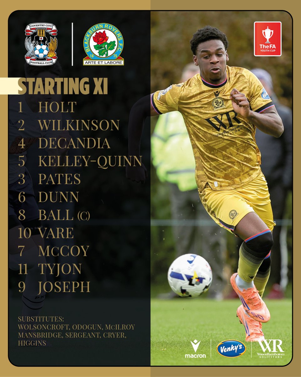 academy_brfc's tweet photo. 🔢 Tonight's #FAYouthCup #Rovers U18s lineup

#RoversAcademy 🌹 https://t.co/SpY3AA4WNJ