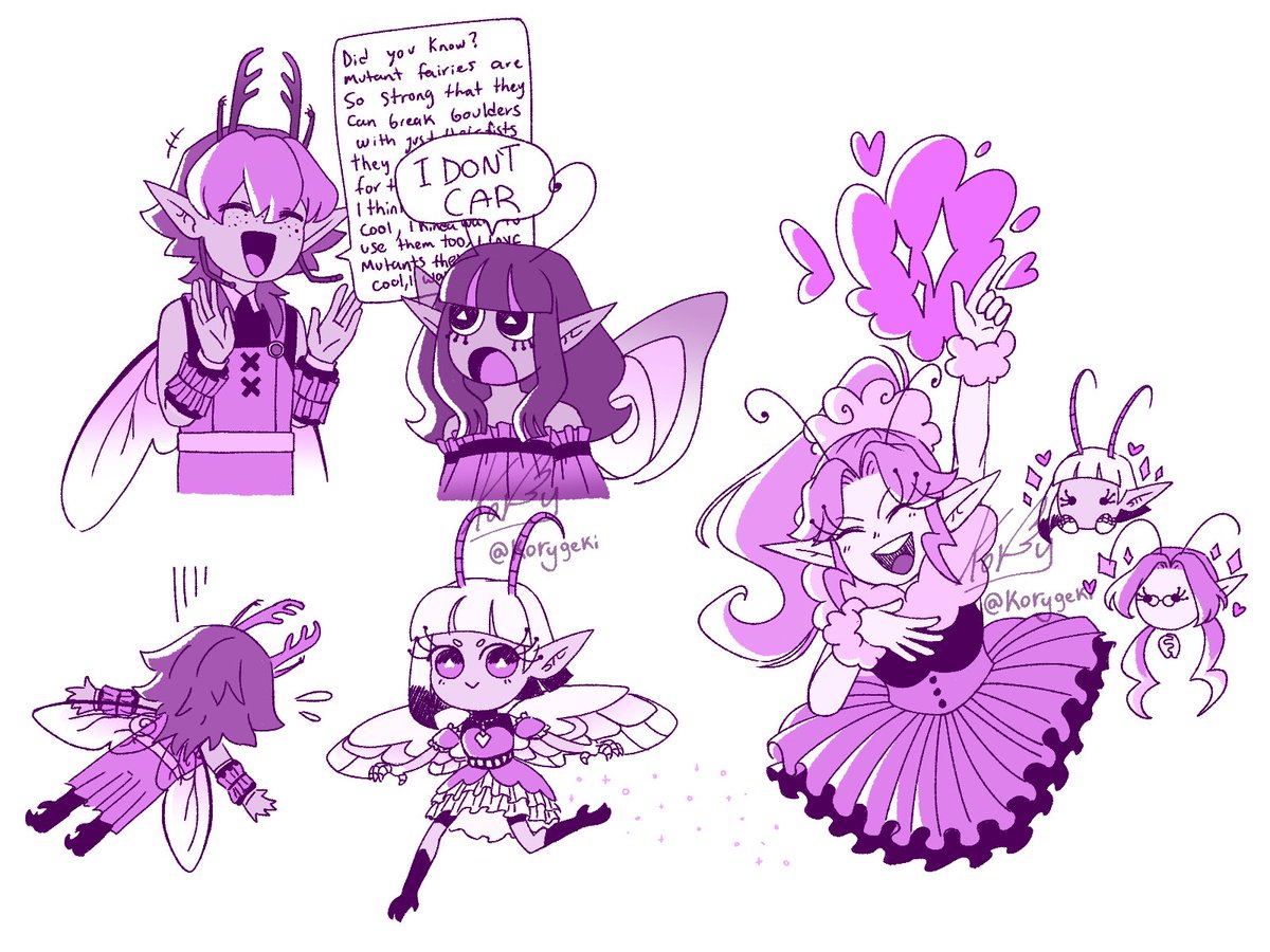 OC] Fairy doodles 🌷🌷🌷 I made these a while ago and forgot to