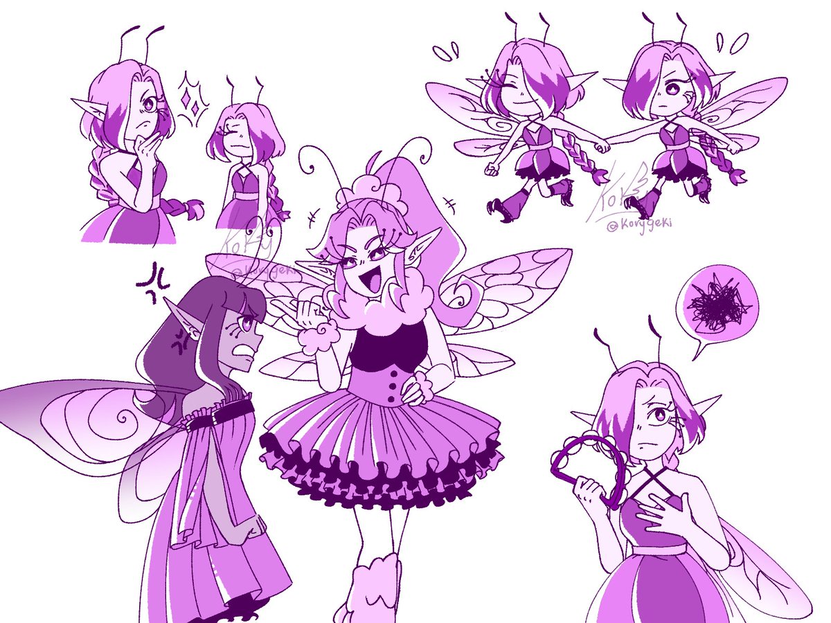 OC] Fairy doodles 🌷🌷🌷 I made these a while ago and forgot to