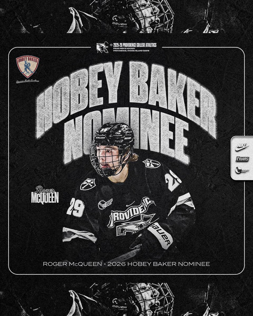 FriarsHockey's tweet image. Roger McQueen is our nominee for the Hobey Baker Award! 

Text 26018 to 844-623-9688 to vote for Roger.

Full info ➡️ hobeybaker.com/vote/