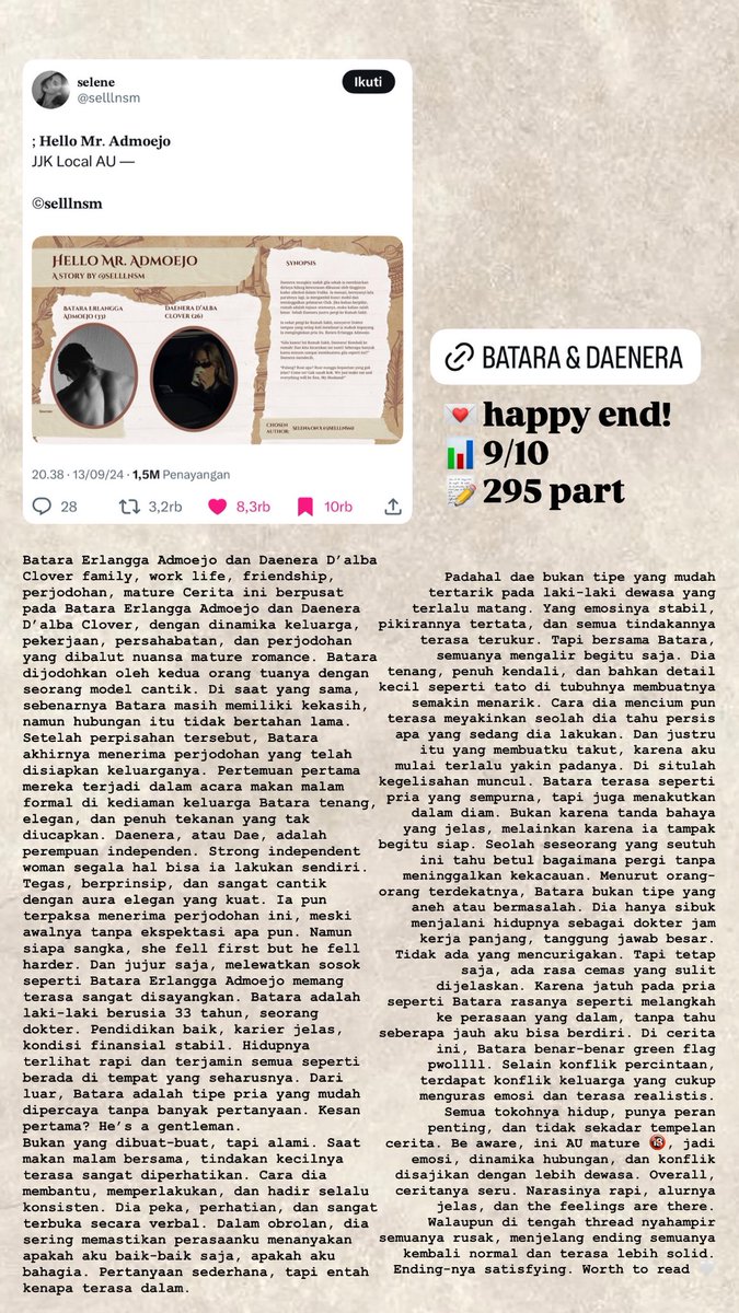 ; 𝐇𝐞𝐥𝐥𝐨 𝐌𝐫. 𝐀𝐝𝐦𝐨𝐞𝐣𝐨 
JJK Local AU —

happy end! 9/10
295 part💖