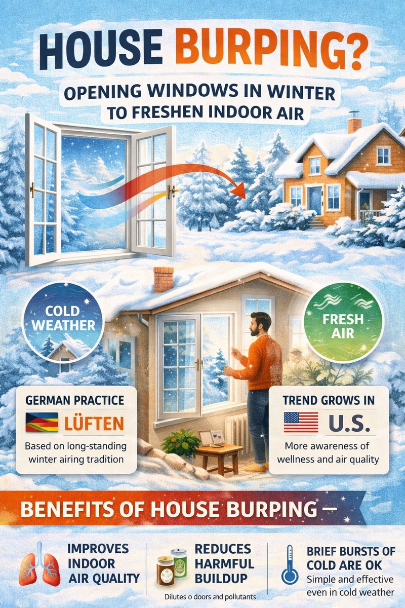 dimplebloom45's tweet photo. What Is ‘House Burping’ And Why Americans Are Opening Windows In Freezing Winter?
https://t.co/ccWD8qPvR8

#houseburping #WINTER #wintercare https://t.co/ouLpLLPeru