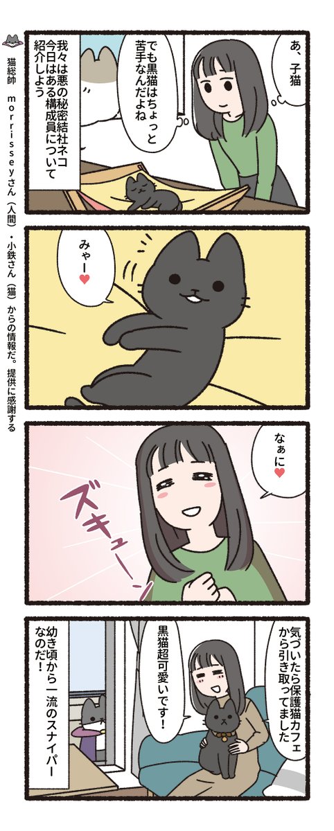 pandania0's tweet image. 悪の秘密結社ネコ　情報提供に感謝する…！編
悪の秘密結社ネコ４巻、発売中です🐱
 amazon.co.jp/dp/4781624995
#悪の秘密結社ネコ