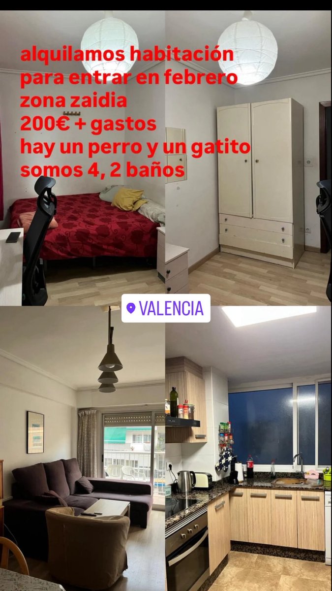 ioio_a_'s tweet photo. holaaaa mi amiga tiene una habitación libre en su piso aquí en valencia, listo para entrar en febrero, si a alguien le interesa que le hable por ig a _marcastel https://t.co/6SkLqzR3y2