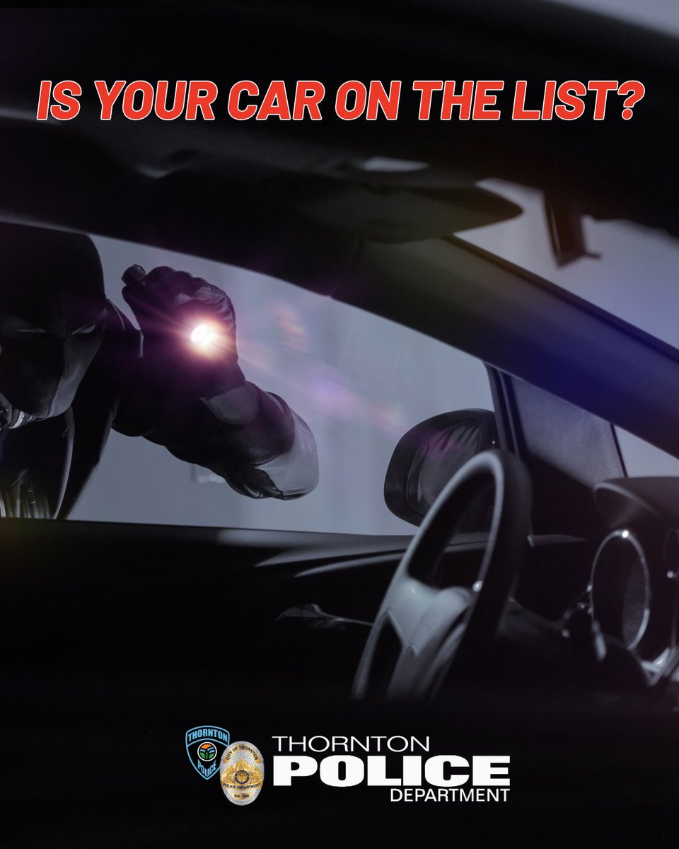 ThorntonPolice's tweet image. This just in! Here are the 2025 top stolen vehicles in the City of Thornton 👇
• Chevrolet Silverado (2000–2007)
• Hyundai Elantra (2013–2018)
• GMC Sierra (2002–2006)
• Hyundai Sonata (2012–2015)
• Ford F-250 (1999–2004)
• Kia Optima (2013–2016)
• Ford F-150 (no…