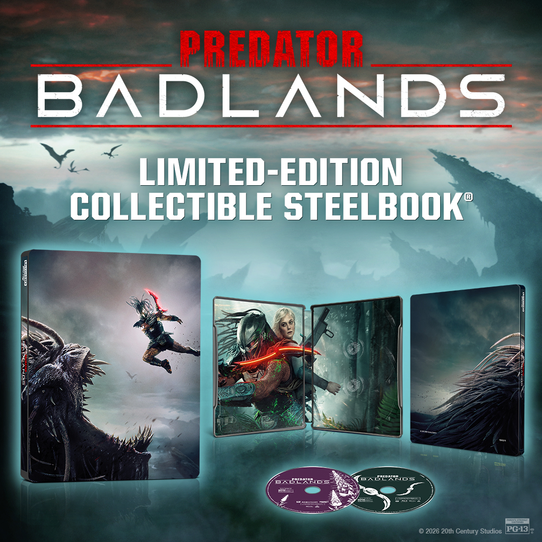 There's no place like the Badlands. Add to your Predator movie collection and own Predator: Badlands on Ultra HD™, Blu-ray™, and Limited-Edition Collectible Steelbook February 17.