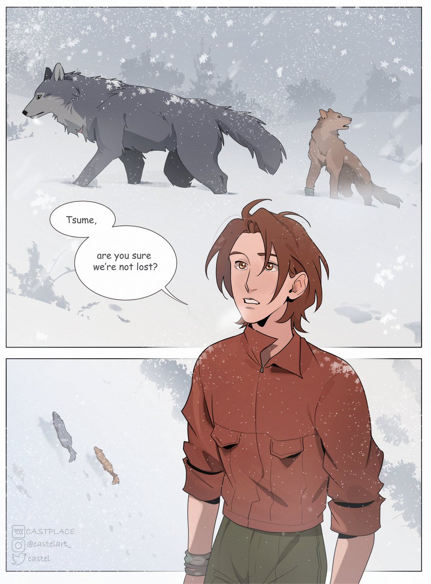 castplace's tweet image. Toboe and Tsume (pt2) 🐺🌙 
4/8 #wolfsrain #Fanarts