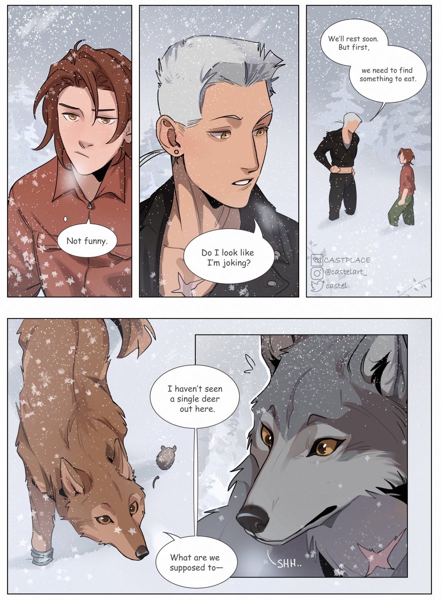 castplace's tweet image. Toboe and Tsume (pt2) 🐺🌙 
4/8 #wolfsrain #Fanarts