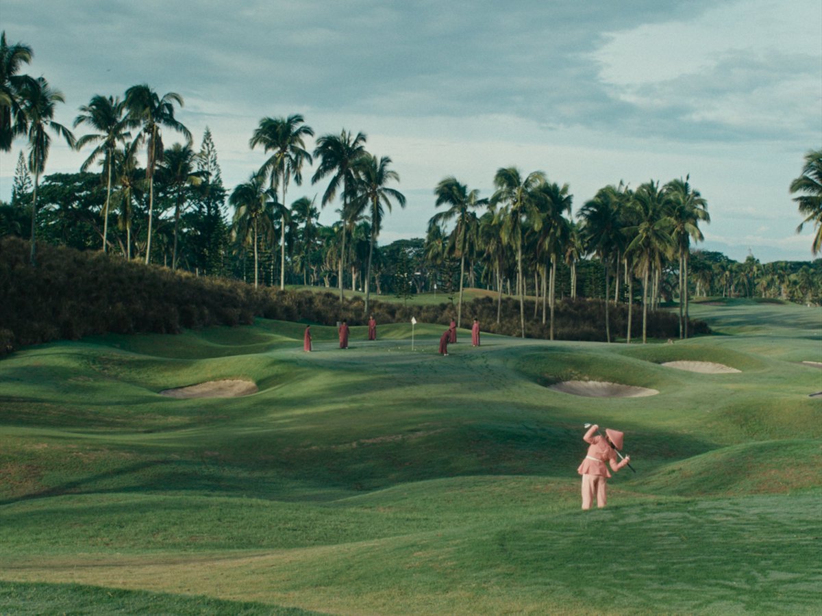 firstshowing's tweet image. First look poster (designed by Chuck Gonzales) for the film Filipiñana - premiering at #Sundance2026 in the World Comp. A satirical visually striking portrait of class, power, and what lies beneath at an exclusive country club in Manila. Exec produced by Jia Zhang-ke. #Filipiñana