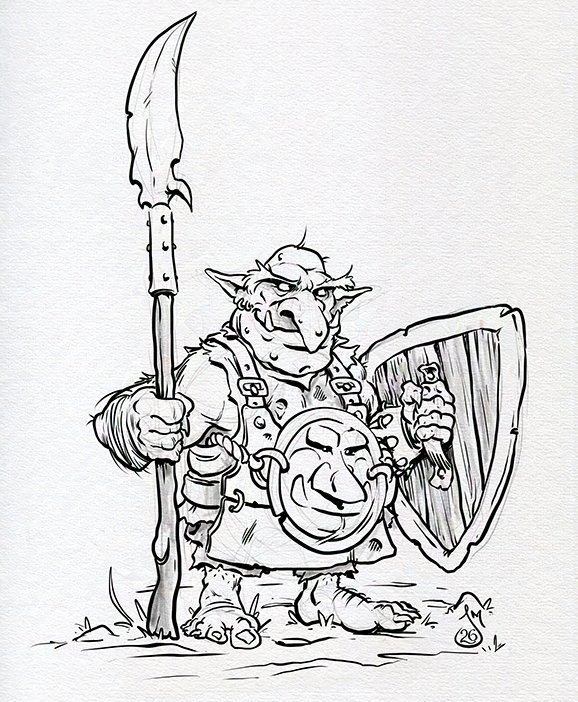 TheJasonMartian's tweet photo. It's been a while since I've posted... avoiding social media is good for the soul, BUT I almost let #GoblinWeek slip by me! Love a good #Goblin!  I'll have to make up for missing two days by drawing a few more. #GoblinWeek2026 #DnDArt #DungeonsAndDragons #DnD https://t.co/bUgYJZrwJz