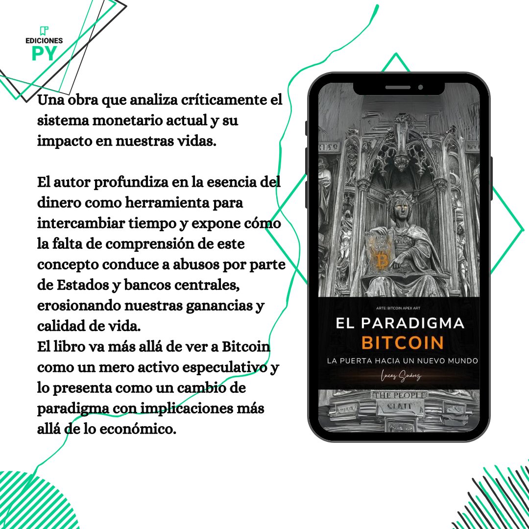 EdicionesPy's tweet photo. Hoy te contamos…. ✨
“El Paradigma Bitcoin” nueva obra autopublicada por Lucas Suárez📚 🖋
Perspectiva humana, dirigida a toda persona común que aún no haya captado completamente el poder revolucionario de Bitcoin 🔍
https://t.co/WztAxJ0qiz
#libros #EdicionesPY #Autopublicar https://t.co/dXvDUktnvH