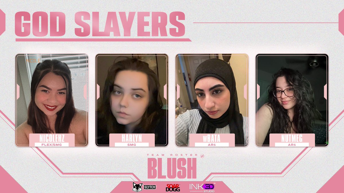 GodSlayersGG's tweet image. ⚔️ Introducing our TPC Main and Beginners League Female Comp Team 
- @nutmegaf (Captain) 
- @niccole_10 
- @HarlynCOD 
- @ihyBata