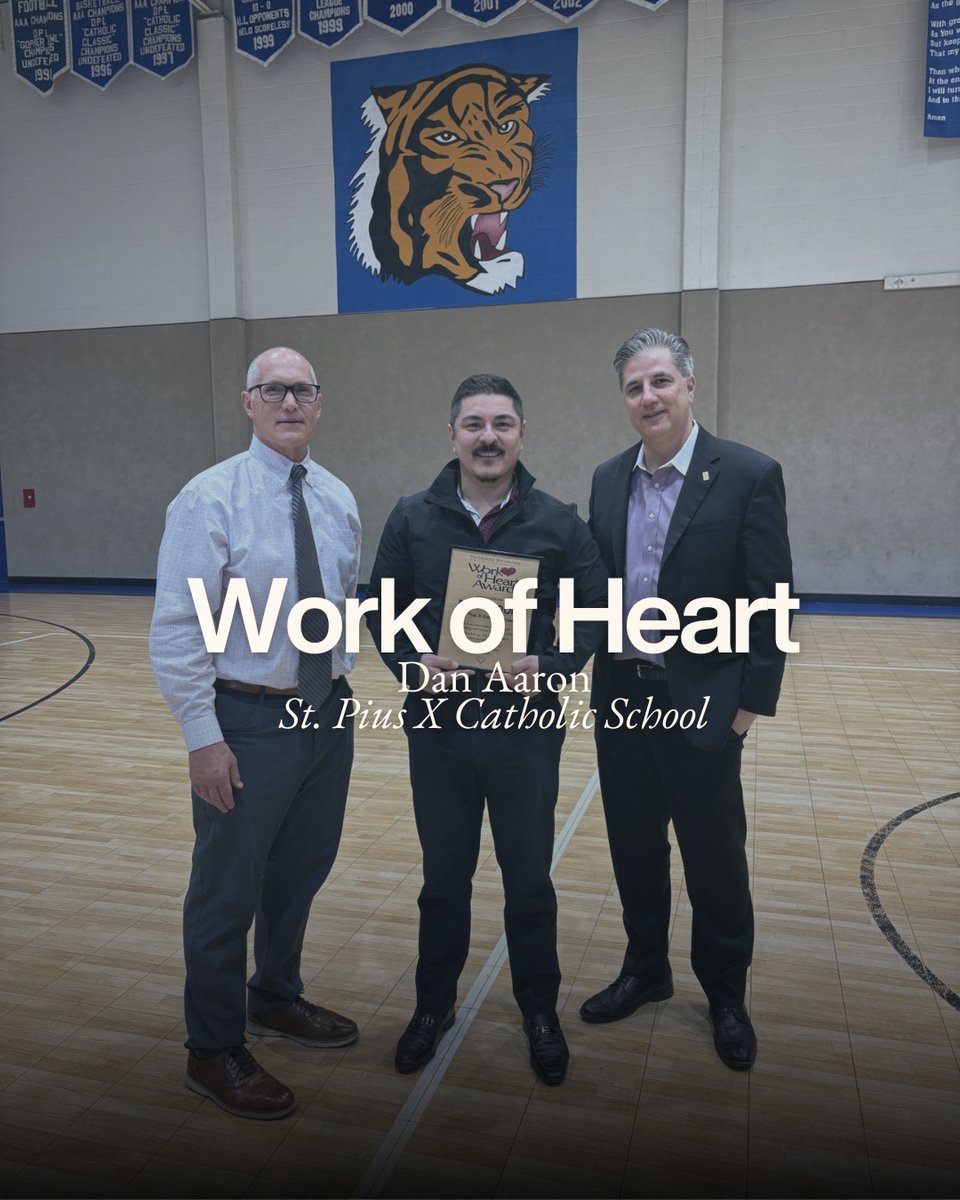 For his exemplary support of students and dedication to the craft of teaching them to use their God-given skills in the choir, St. Pius X Catholic School music director Dan Aaron in Dallas was presented a #WorkOfHeart award Jan. 20.

Story: catholicfoundation.com/work-of-heart-…