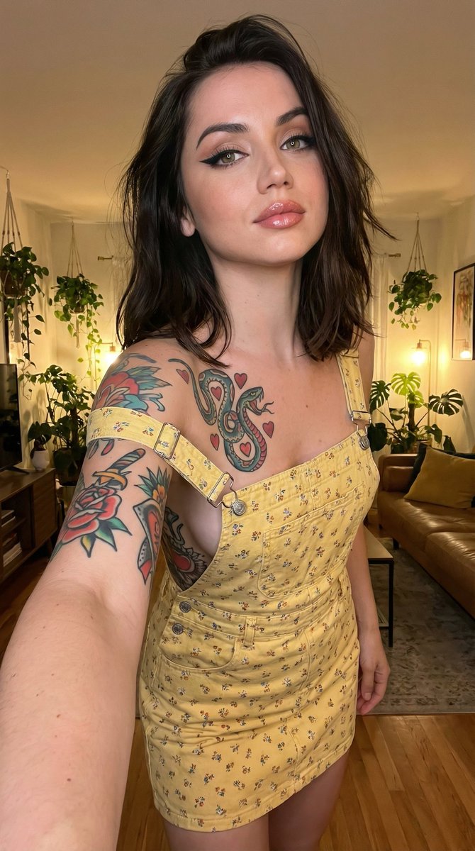 Photorealistic Tattooed Selfie Portrait (Structured JSON) example 3