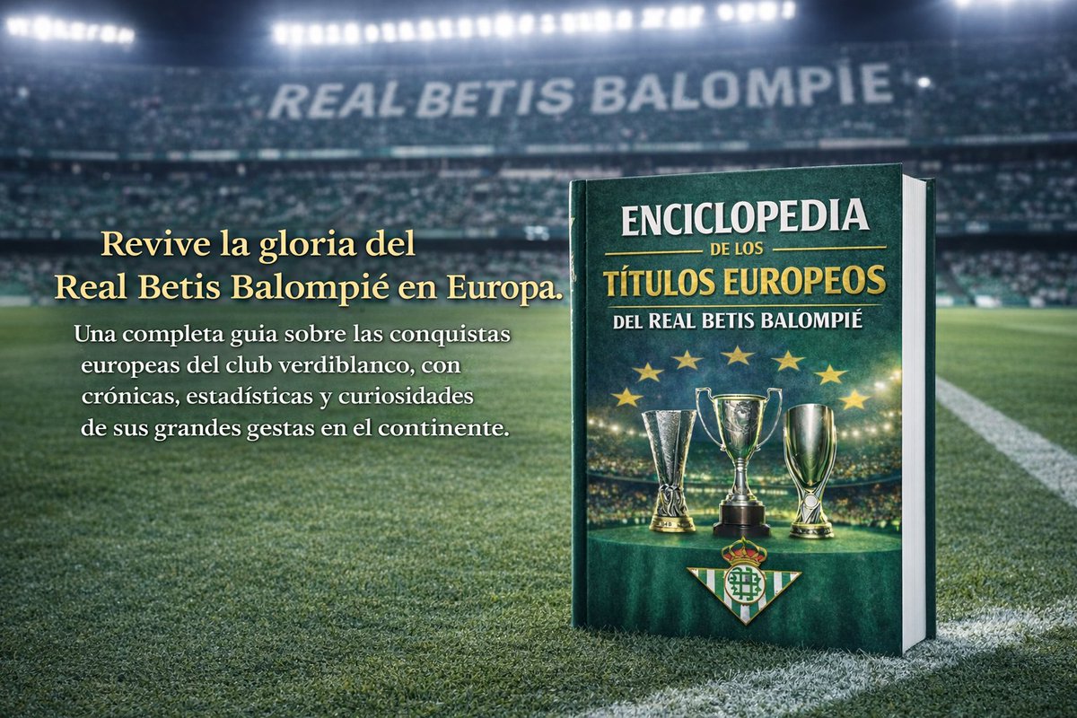 Enciclopedia de los títulos europeos del Real Betis Balompié.

“Una completa guía sobre las conquistas europeas del club verdiblanco, con crónicas, estadísticas y curiosidades de sus grandes gestas en el continente.”

No te quedes sin tu ejemplar: amzn.to/4pRxpvE
