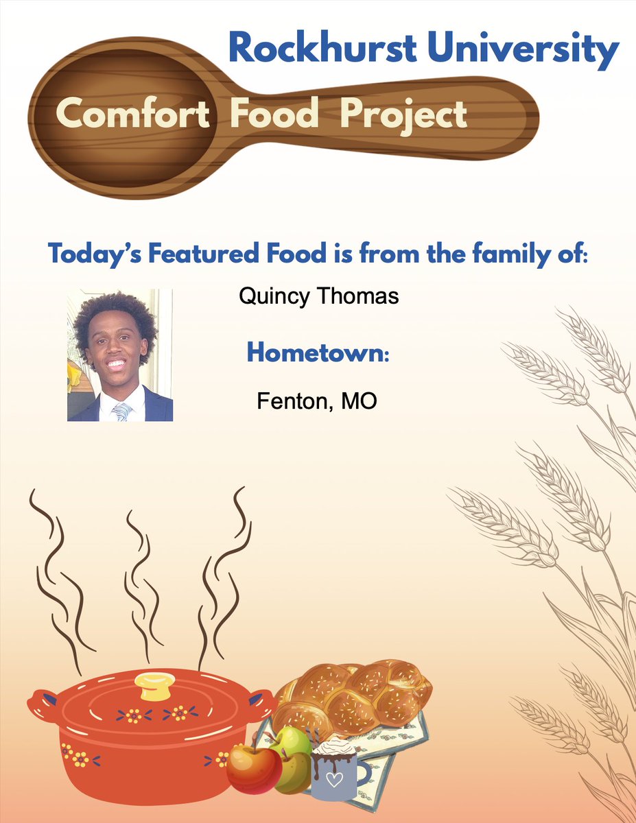 Rockhurstdining's tweet image. This week's requested comfort food is baked mac and cheese submitted by Quincy Thomas! Try this recipe at home or at the TMDR for lunch today! 😋