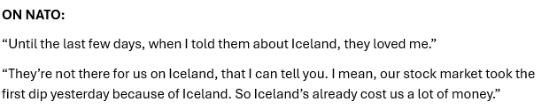 ddale8's tweet image. Here are Trump's four "Iceland"s where he meant Greenland.