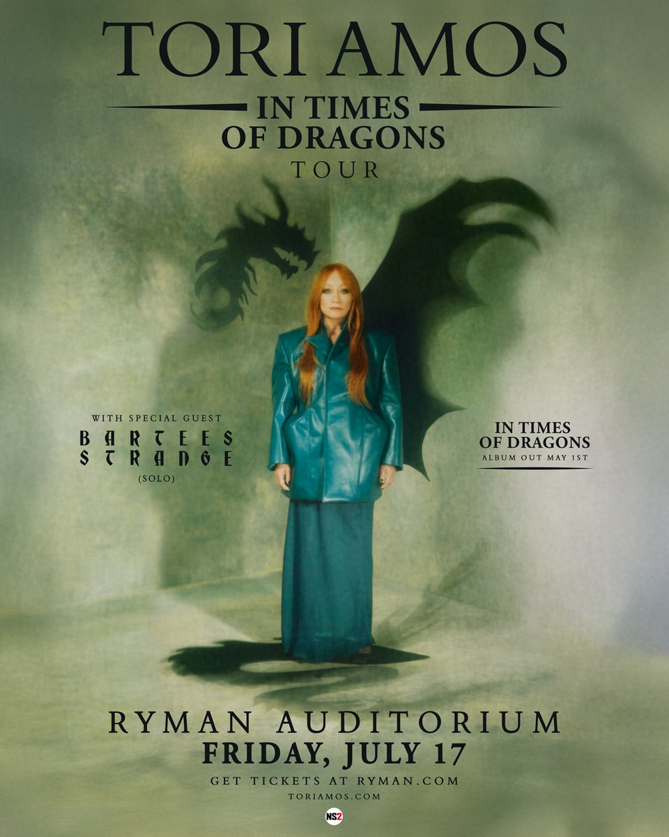 JUST ANNOUNCED ✦ Tori Amos
📅 Friday, July 17, 2026
📍Ryman Auditorium- Nashville, TN
On Sale 1/23 at 10AM ✧ ryman.com