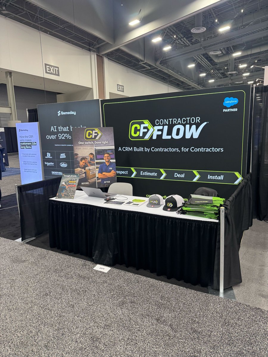 FlowContractor1's tweet image. We’re here today and tomorrow at the International Roofing Expo!

Come see ContractorFlow at booth #2171 and check out how contractors are streamlining their sales, follow-up, and workflows—all in one place with our revolutionary CRM.

If you’re at the show, stop by and say hi!