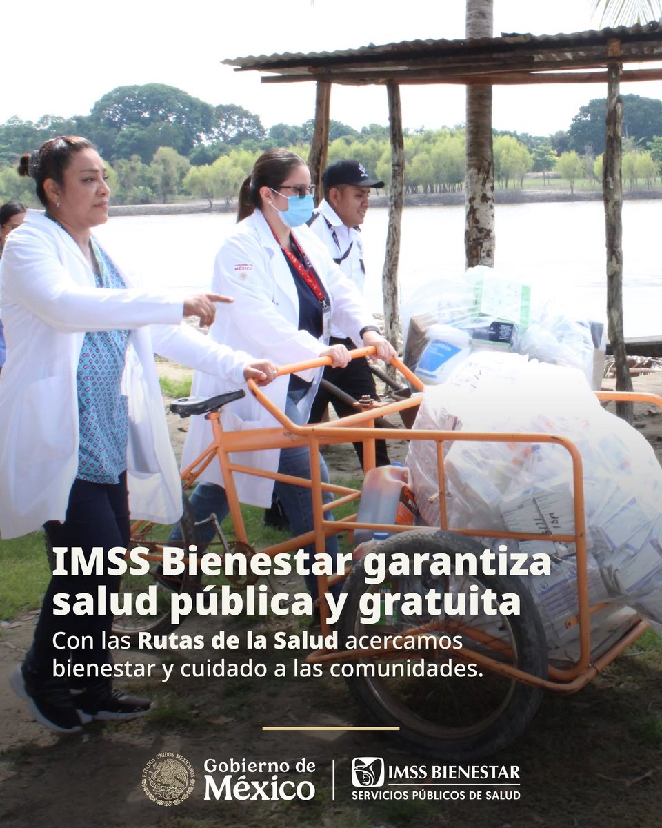 🗳️📌 Así presume el Gobierno Federal la entrega de medicamentos: en un triciclo de carga.

¿Título para la foto?