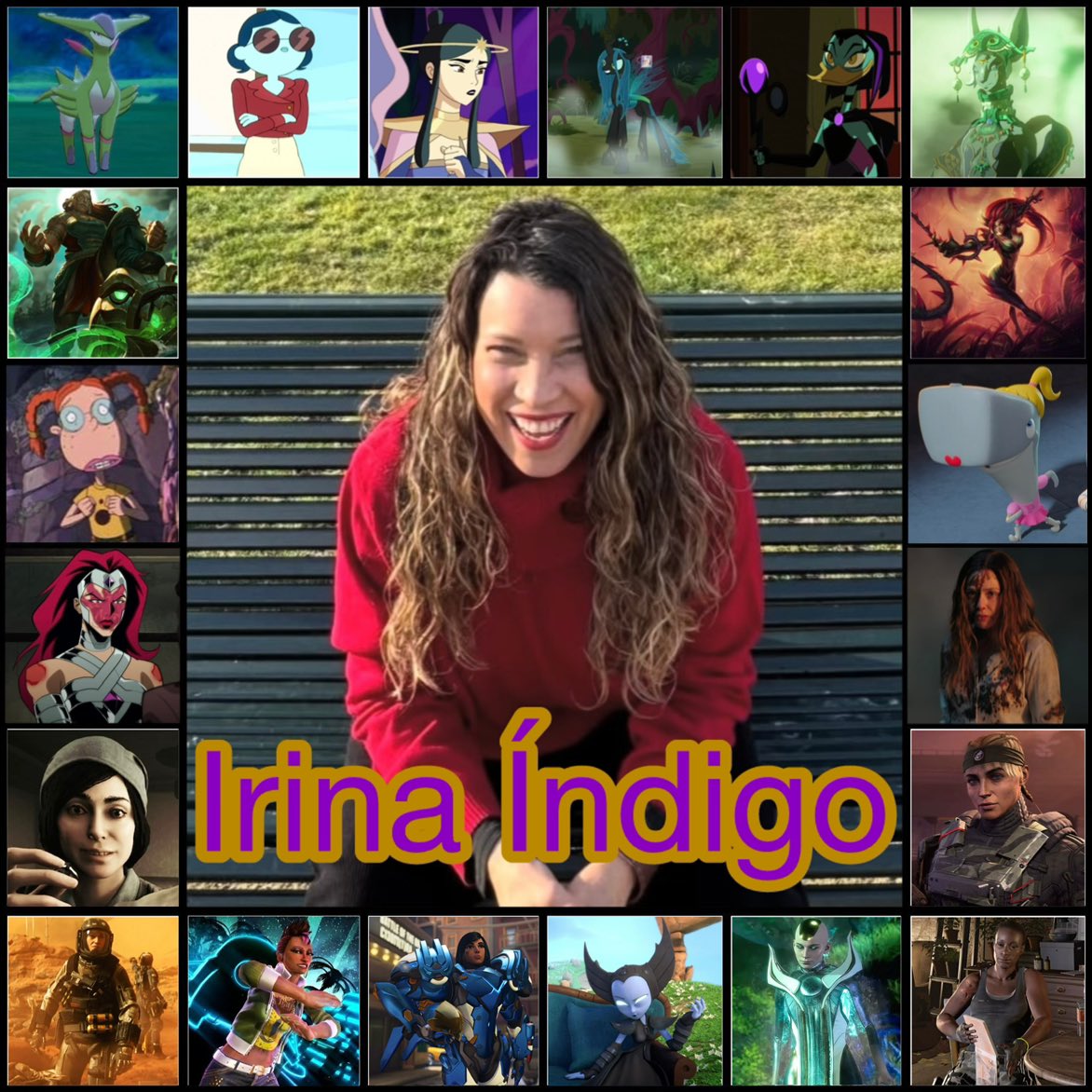 Collage y Homenaje a la Actriz de Doblaje Venezolana/Mexicana (Irina Índigo) (<a href="/IrinaIndigo21/">Irina Indigo (@irinaindigomusica)</a>) 🇻🇪/🇲🇽

Es conocida por interpretar a Circe en Comando de Criaturas, Castaspella (2da voz) en She-Ra y las Princesas del Poder, Pharah en Overwatch y Etc.

¡Feliz Cumpleaños! 🎂🎁🎊🎉🥳🎈