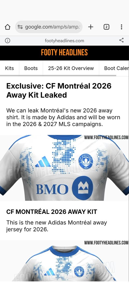 Est-ce que vous aimez le nouveau maillot?

Via <a href="/Footy_Headlines/">Footy Headlines</a>

#JerseyLeaked  #CFMTL #MLS