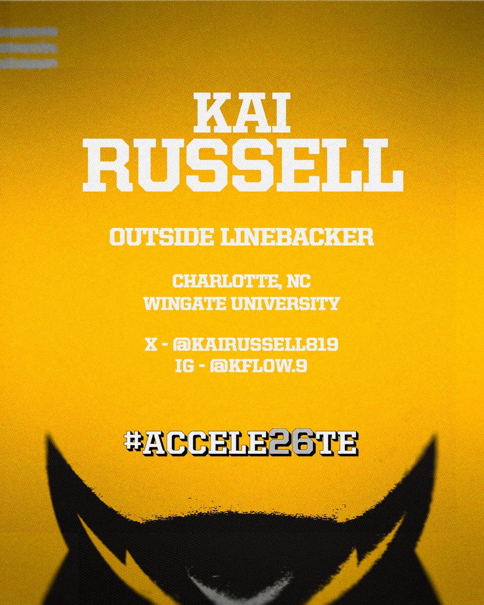 𝐖𝐞𝐥𝐜𝐨𝐦𝐞 𝐭𝐨 𝐭𝐡𝐞 𝐒𝐚𝐰!

⚫️ <a href="/Kairussell819/">Kai russell</a>
⚫️ 6-1, 230
⚫️ Charlotte, N.C.

#ACCELE26TE | #HootyHoo
