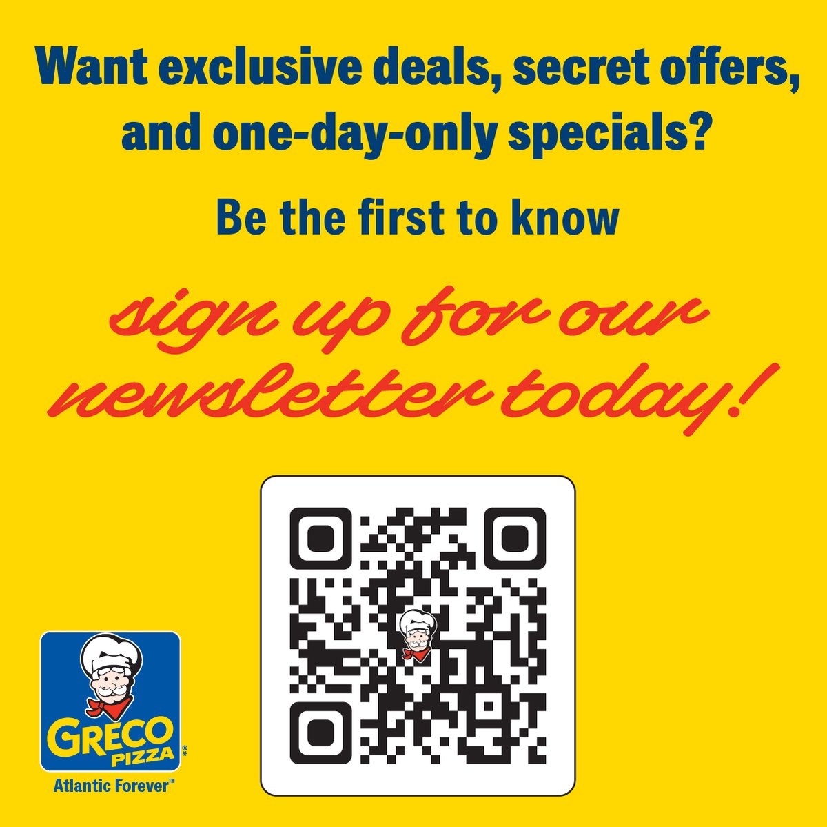 📷 Get ahead of the crowd! Sign up for Greco’s newsletter at Greco.ca 📷 and unlock exclusive offers, one-day-only specials, and tasty surprises! 📷 Be the first to know &amp; never miss a slice of the action! 📷📷