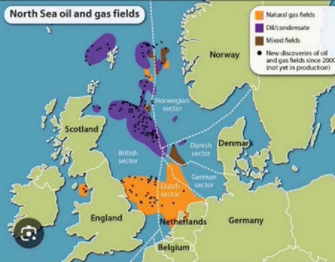 JamesMelville's tweet image. Norway has over $1.8 trillion in a sovereign wealth fund from oil and gas revenues. The UK has no such thing. 

Despite having huge natural energy resources in the North Sea, the UK imports £20bn-£40bn of oil and gas a year from Norway - from the same North Sea that the Labour…