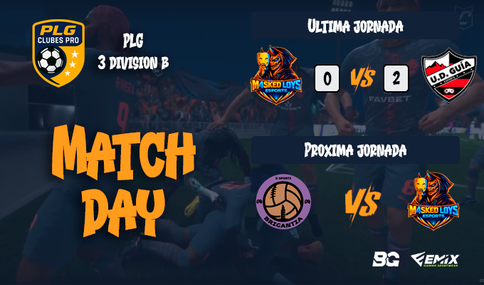 Tras 2⃣ jornadas en <a href="/PLG_Spain/">PLG España</a> acumulamos un solo empate, pero vamos a seguir luchando a por todas

📅 J2 Results
🆚 <a href="/UDGuiaEsport/">UD Guía Esports 🔴⚫️</a>

📅 J3
🆚 <a href="/Brigantia_eSp/">Brigantia eSports</a> 
 ⏰ 22:40

#GoM4skedLoys 😈