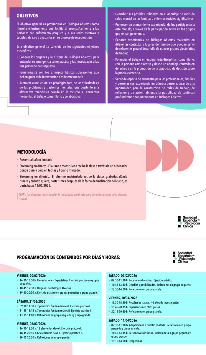 Sociedad Española de Psicología Clínica tweet media
