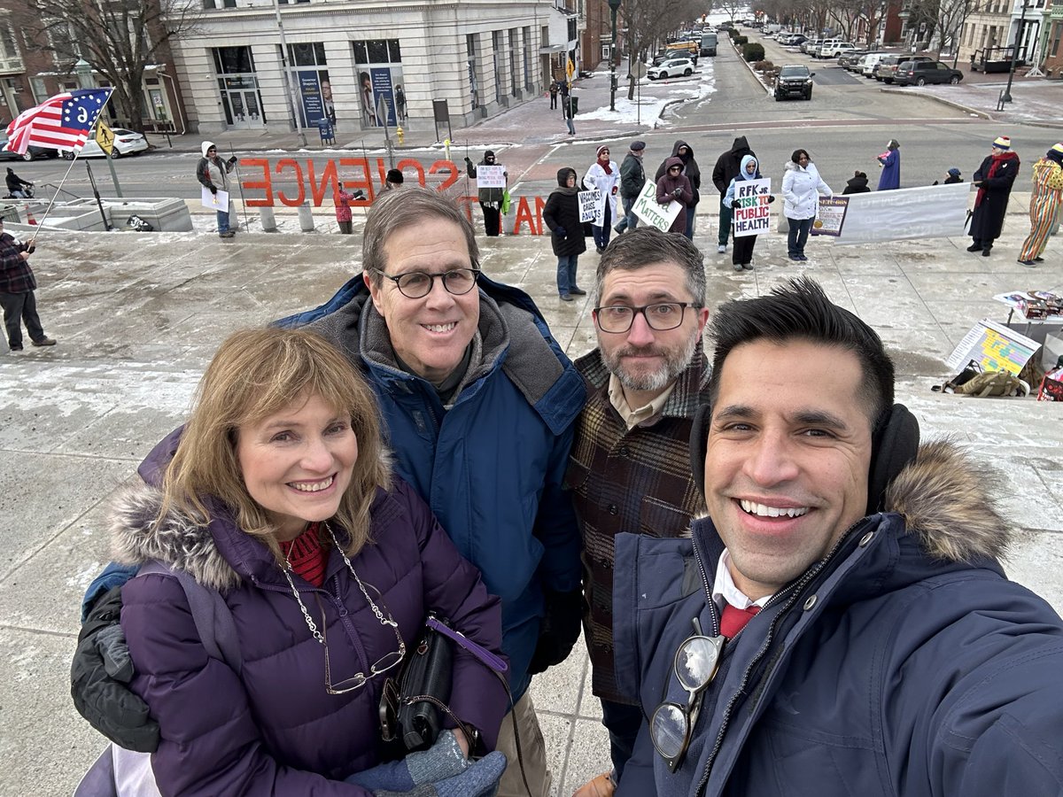 RFK Jr. was in Harrisburg today. I spoke at the counter-rally with other health professionals and organized labor because health coverage, food security, vaccine access &amp; life-saving research are being weakened

When policies hurt patients, it’s time to speak up and change course