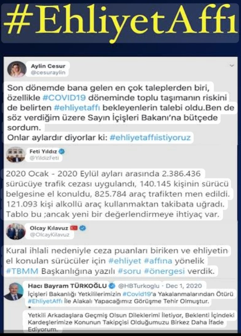 Tevfiksahin22's tweet photo. Maşallah cezalardan ceza beğen der gibi,Ne zaman çözülecek bu mevzuat?
Yıllardır süre gelen cezalar sonuca ulaşılamayan geçici çözümler.
Geri teslim edilmeyen ehliyetler.
Puan Affı Değil Ayrımsız,Kapsamlı Ölümlü Kazalar Harici Bir Defaya Mahsus #EhliyetAffı 

@YildizFeti @OlcayKilavuz @MHP_Bilgi @dbdevletbahceli
@PrfDrFilizKilic