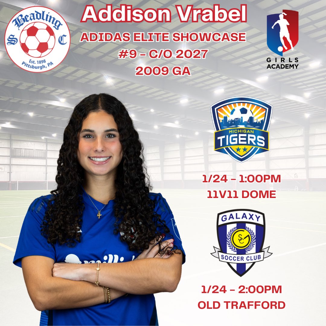 Addison_Vrabel's tweet image. Can’t wait to head to Michigan this weekend for the Adidas Elite Showcase!  So excited to play with @Beadling2009GA !❤️💙 

@GAcademyLeague 
@BeadlingSoccer 
@PrepSoccer 
@ImYouthSoccer