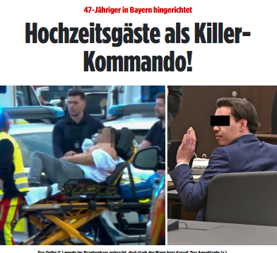 Taykra's tweet image. #Fürth: Musik läuft, es wird getanzt, Menschen feiern, dann fallen plötzlich sechs Schüsse! Mitten auf einer Hochzeitsfeier wird ein Mann niedergeschossen. Vor den Augen von 600 Gästen stirbt Petrisor R. (47). Beim Opfer handelt es sich um den Ex-Schwiegervater des mutm Täters.