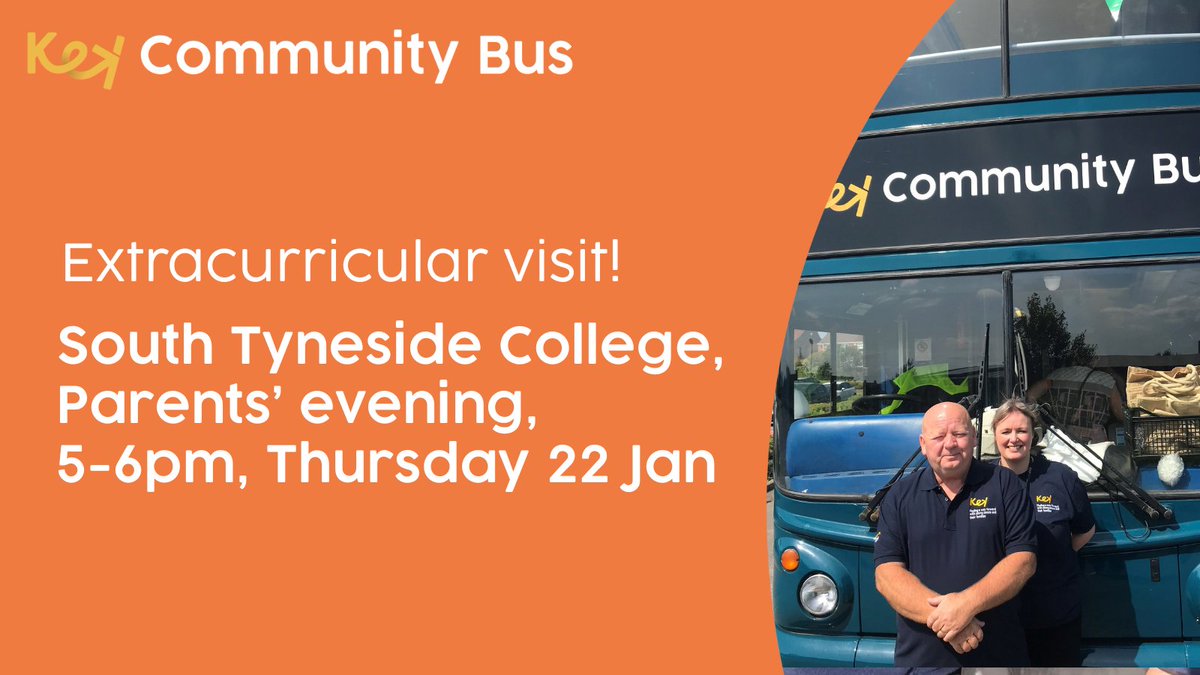 🚍 Key Community Bus - Extracurricular Visit! Join us for Parents’ Evening at South Tyneside College. Everyone’s welcome! 📍 Usual stop 🕦 Fortnightly Wed, 11:30–12:30 📅 Next: Wed 28 Jan #keycommunitybus #shoplocal #southtyneside #southtynesidecollege